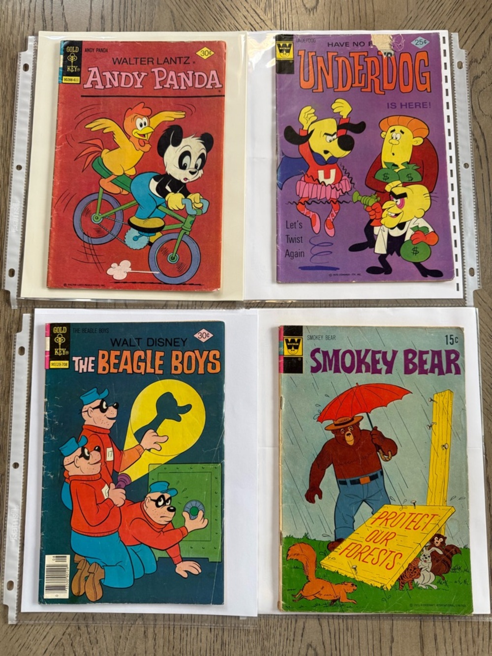 Whitman Gold Key Comics Andy Panda Underdog Beagle Boys Smokey Bear bronze era